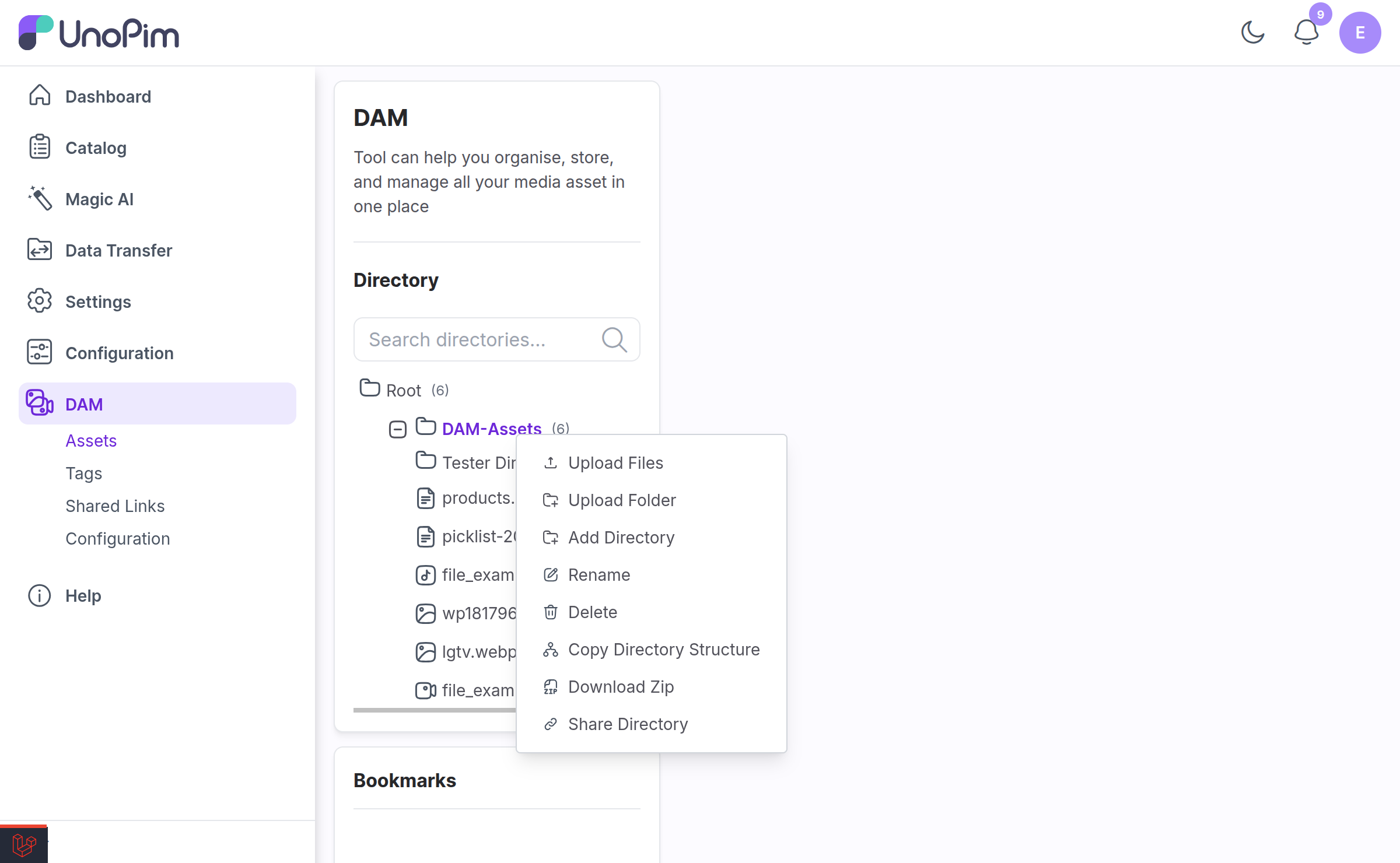 Explorer right-click context menu open on a folder, showing all available actions