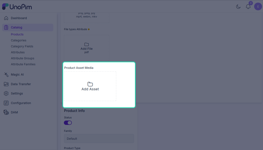 Product Asset Attribute