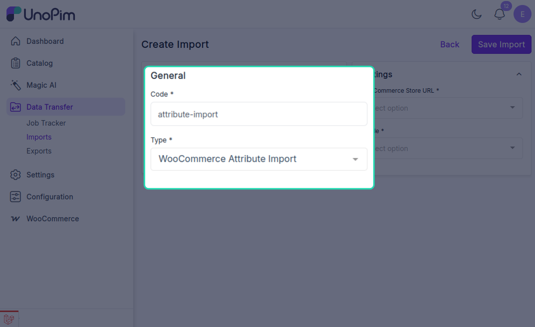 Attribute Import Job