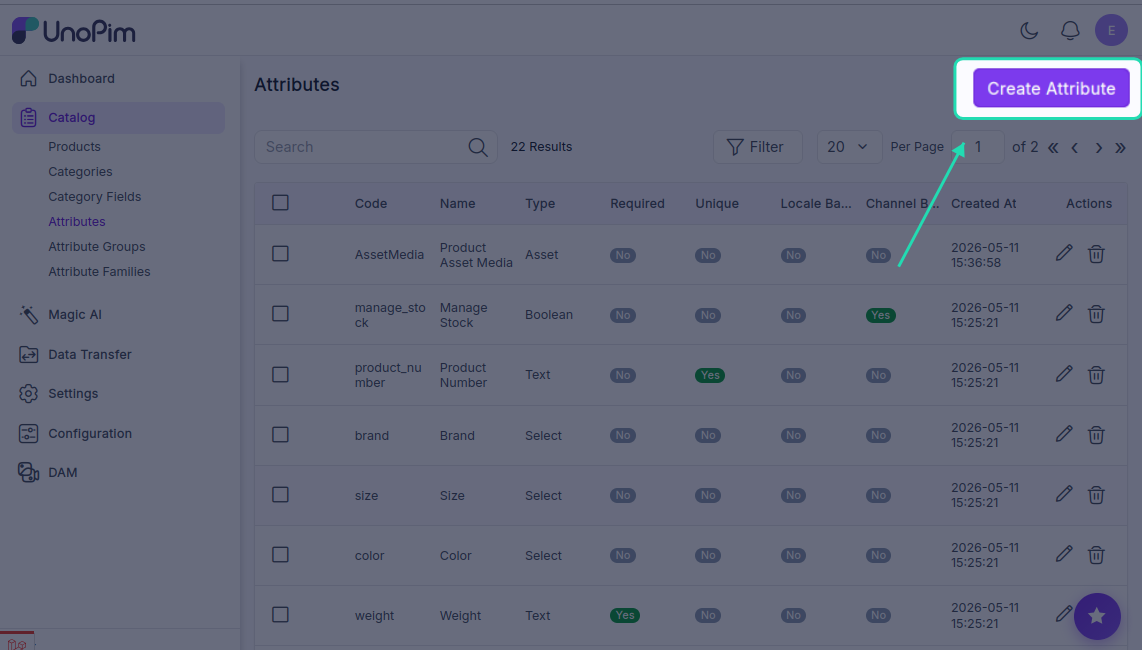 Create Attribute