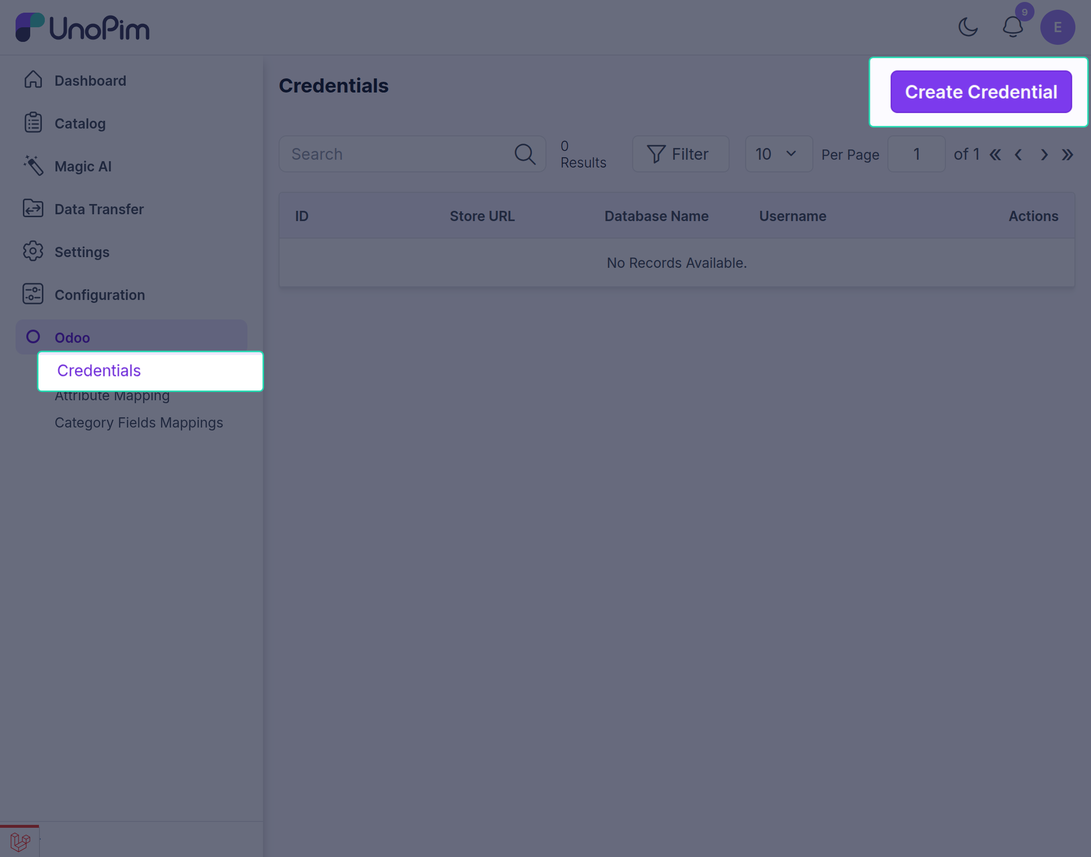 Create Credentials