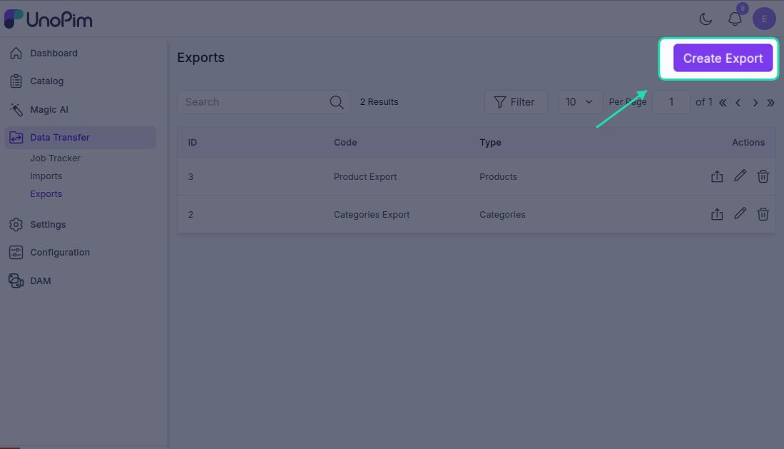 Create Export