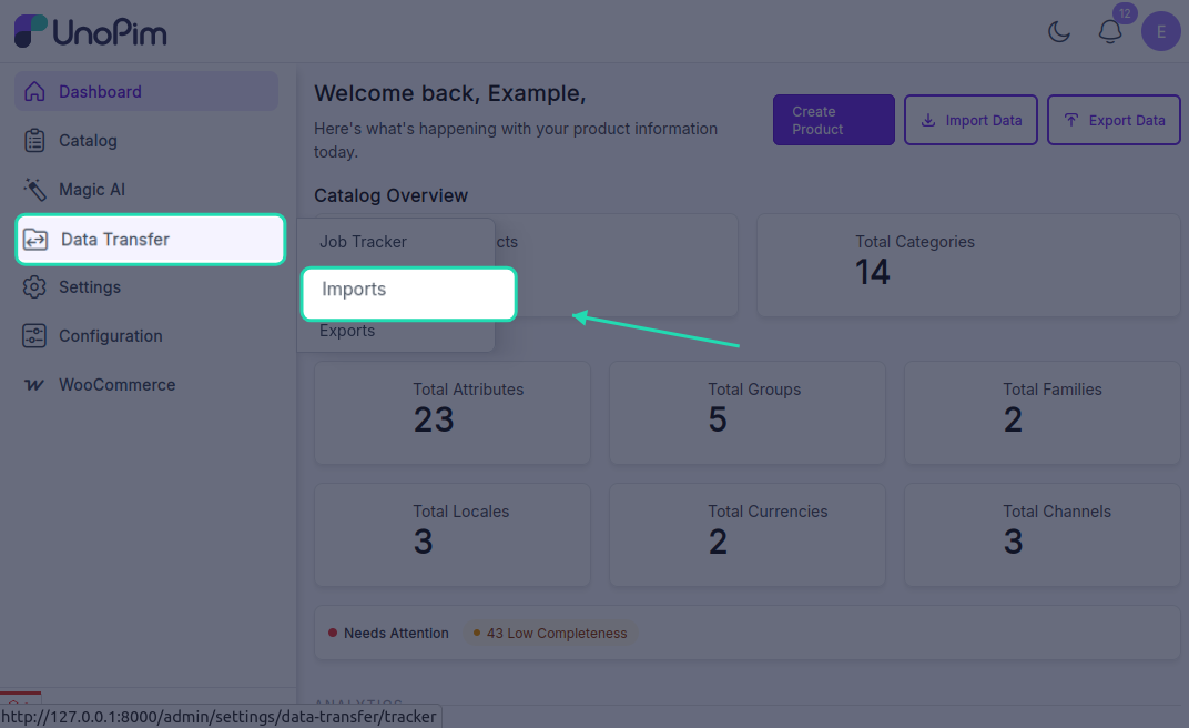 Import Navigation