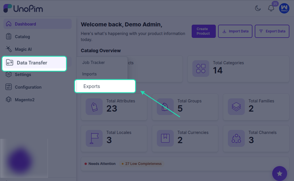 Create Export Profile