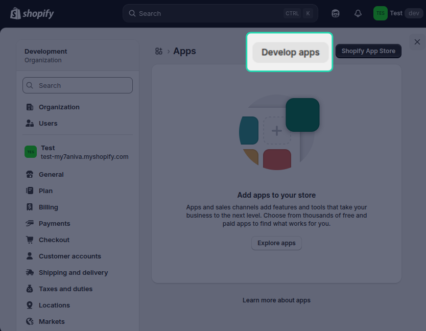 Shopify Developer Section