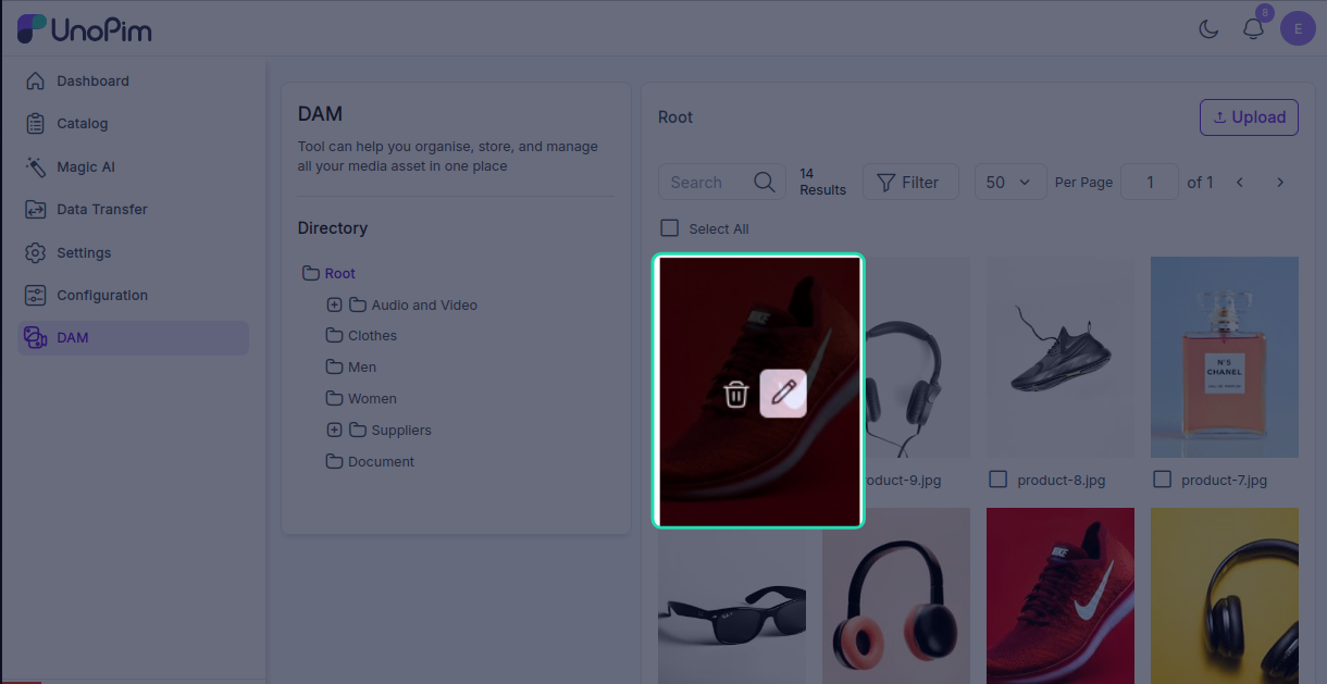 Asset Edit Options