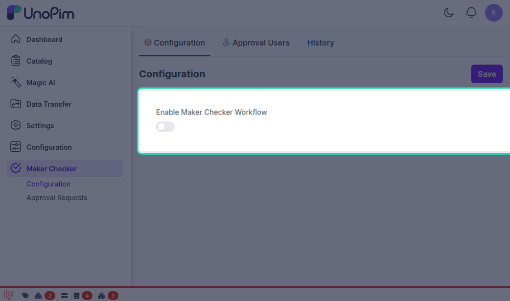 Enable Maker Checker