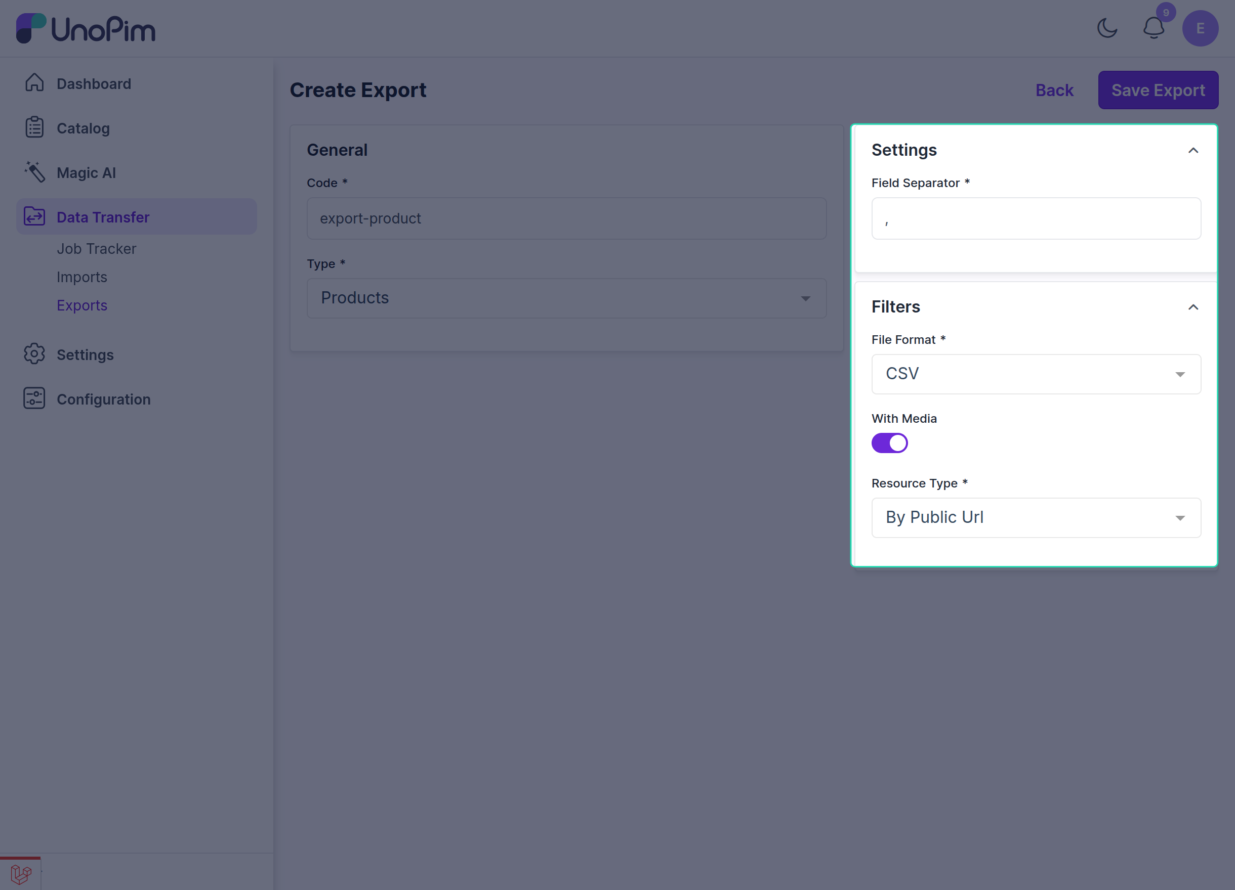 File Format Setting