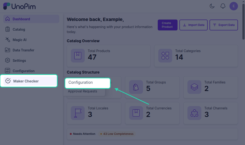 Maker Checker Configuration