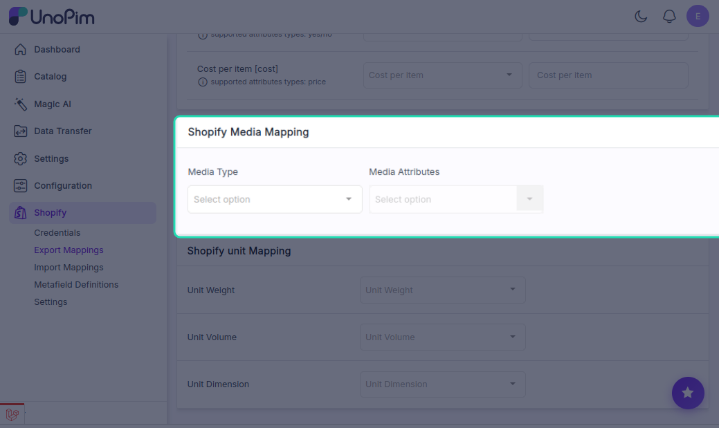 Media Mapping Type