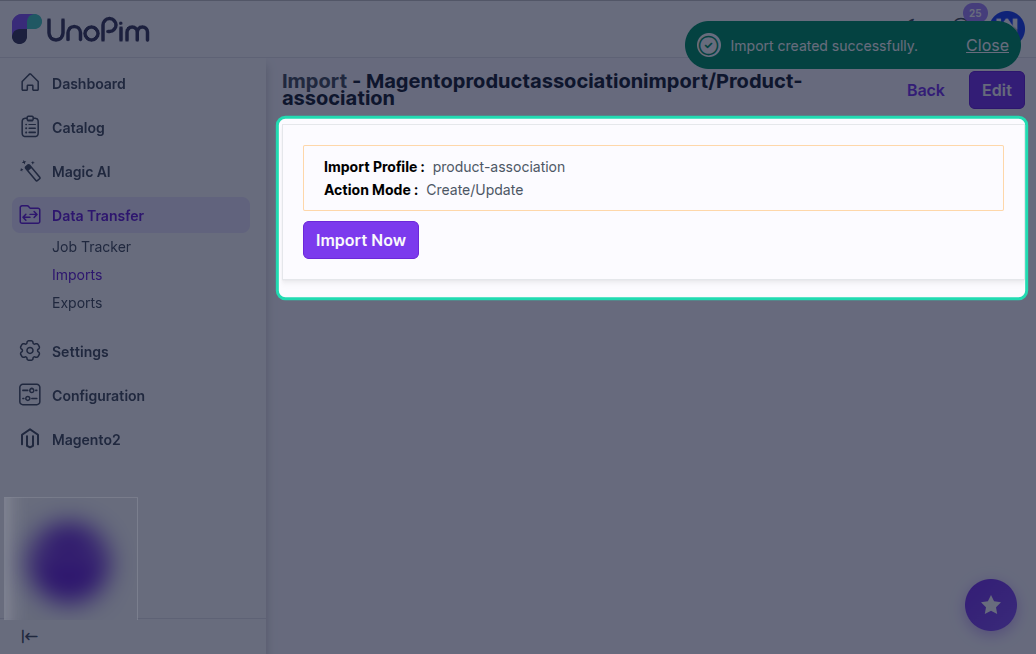 Import Product Associations