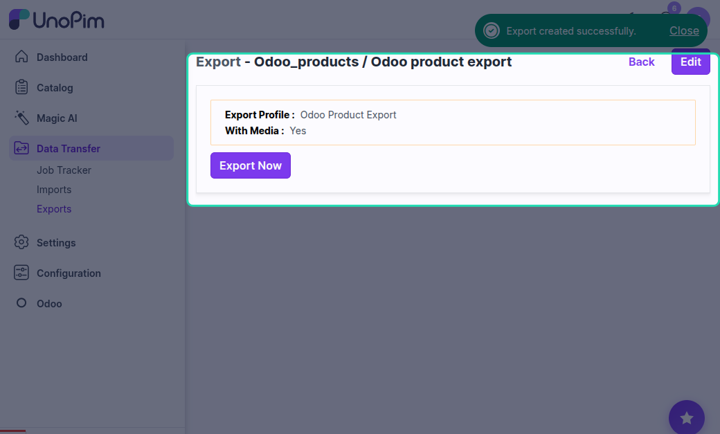 Export Now