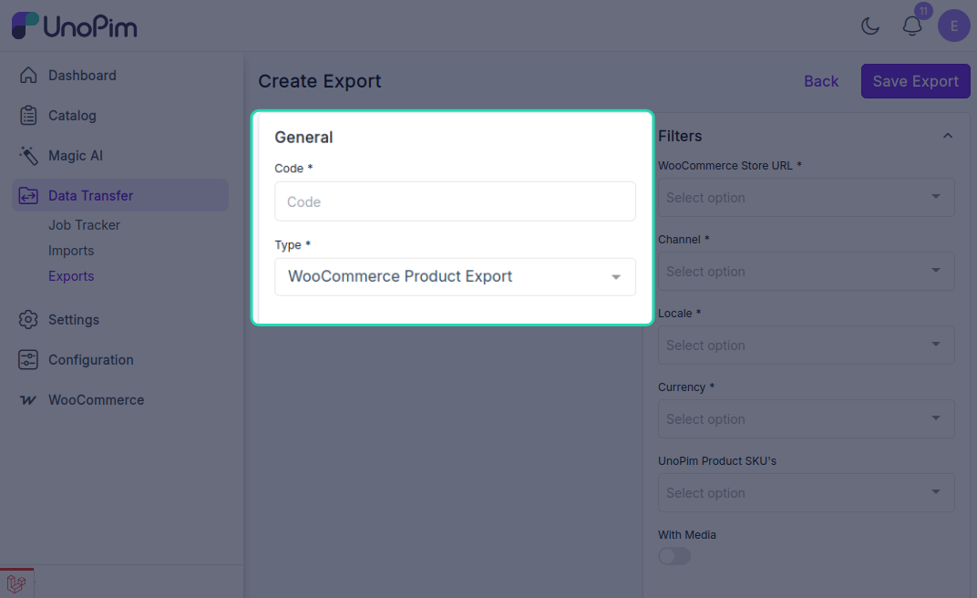 Product Export Job