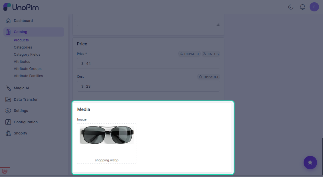 Image Attribute Field