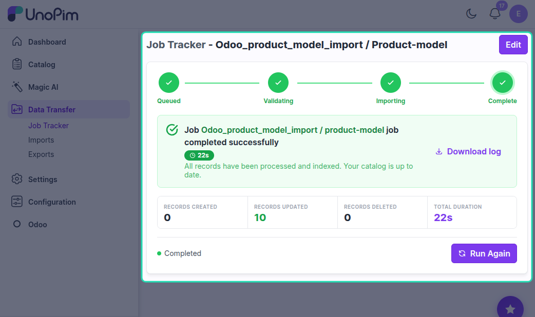 Import Progress
