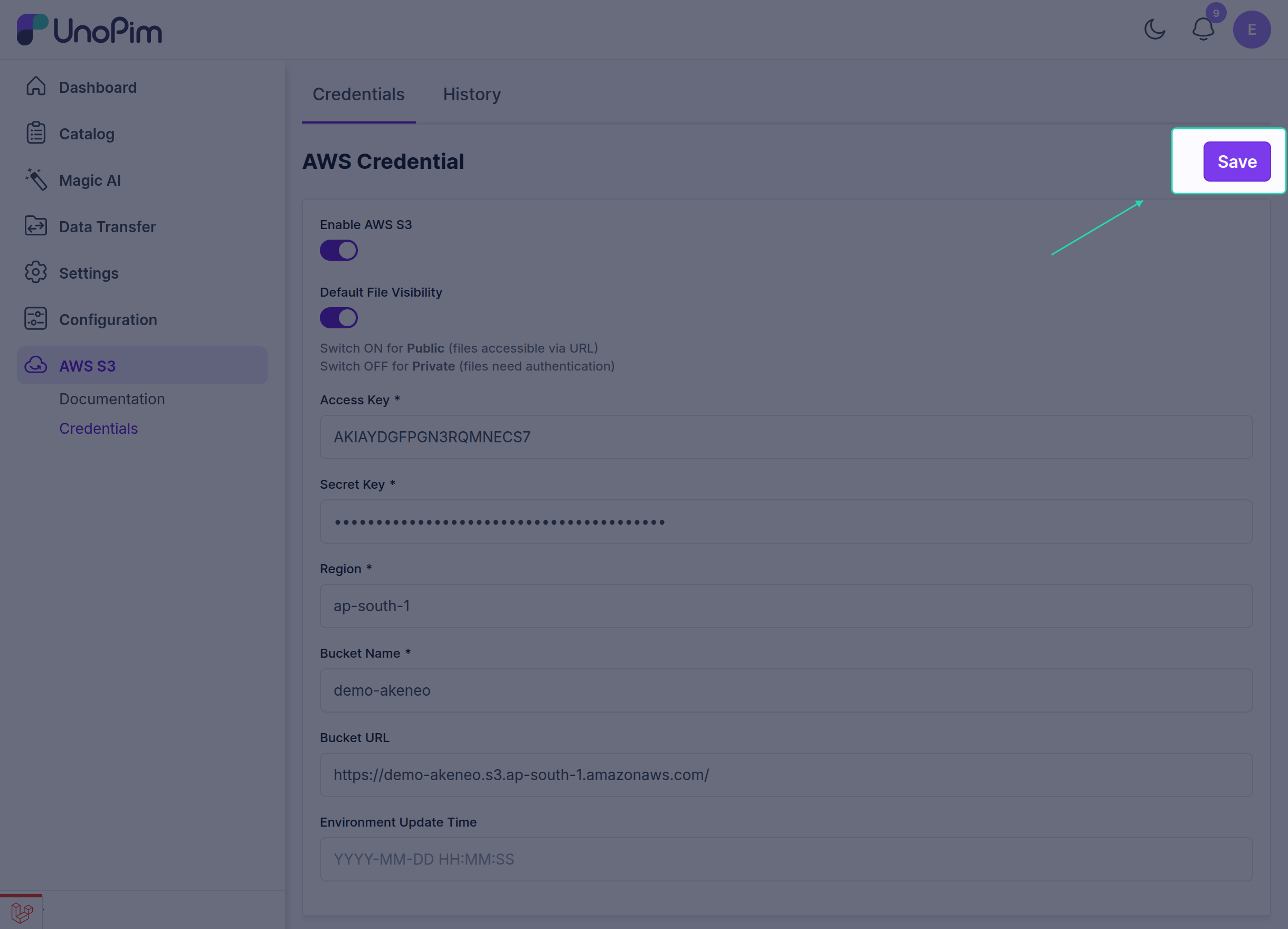 Save Configuration