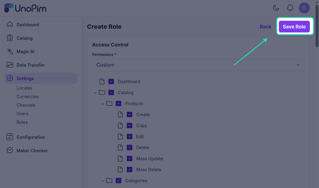 Create Roles for Maker Checker