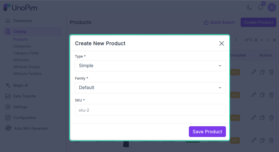 Simple Product Creation