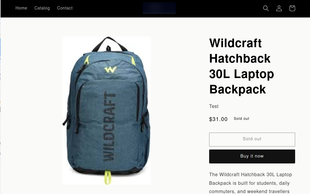 Shopify Product Page
