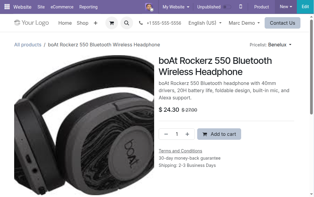 Odoo Storefront