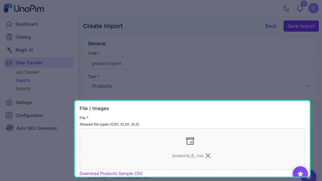 Choose File Button