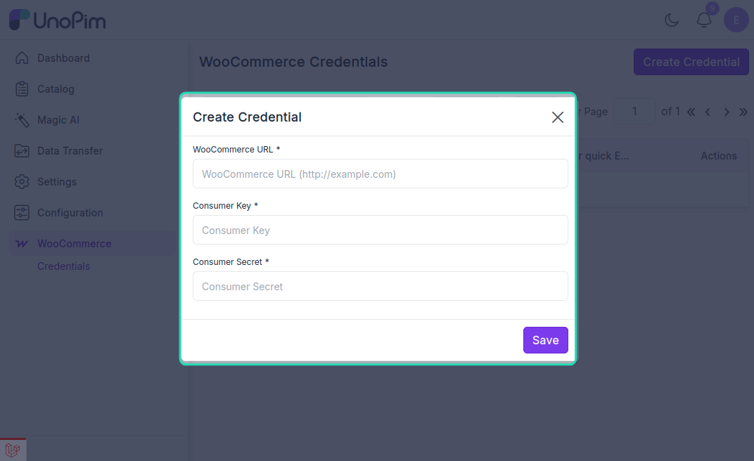 Credential Setup Form